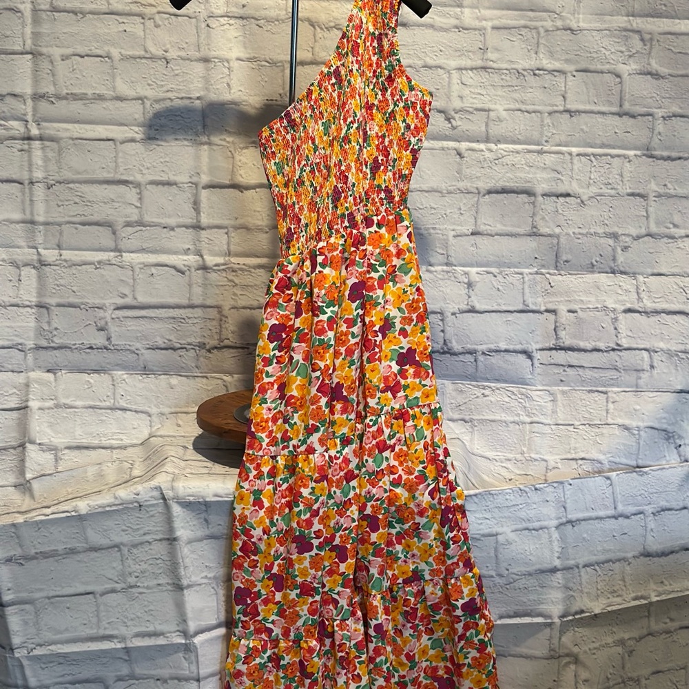 Floral One-Shoulder Dress